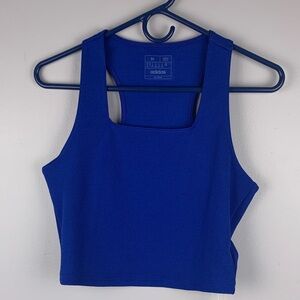 Adidas Blue Crop Top medium NWT